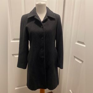 Anne Klein Black wool coat size 8P